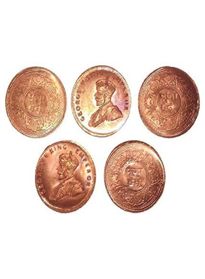 SoilMade 5 Copper Coin, Round Shape, Copper Made, Size Aprox 2cm and 25g, Pack of 5 Copper Coin in Box - Image 1
